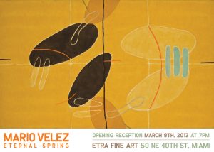 Eternal Spring by Mario Vélez, yellow, orange, black, famous contemporary modern art for sale, miami etra fine art gallery, new york gallery,